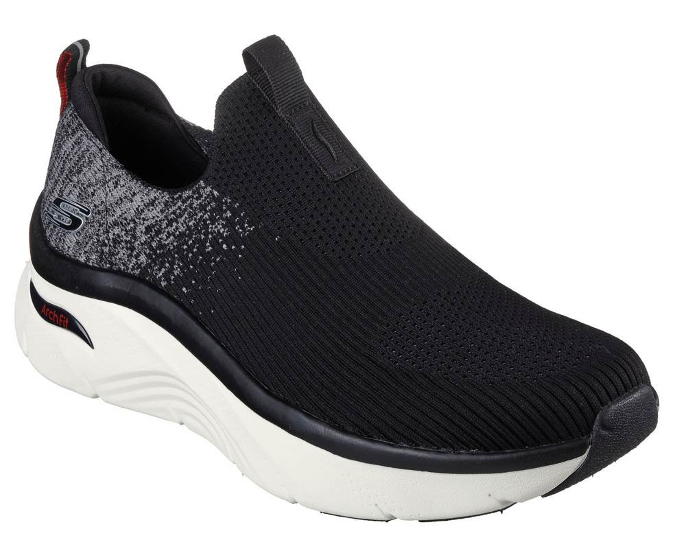 Skechers Relaxed Fit: Arch Fit D'lux férfi félcipő - fekete